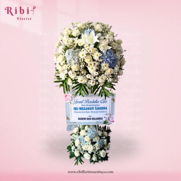 STANDING FLOWERS DUKA CITA PUTIH BIRU
