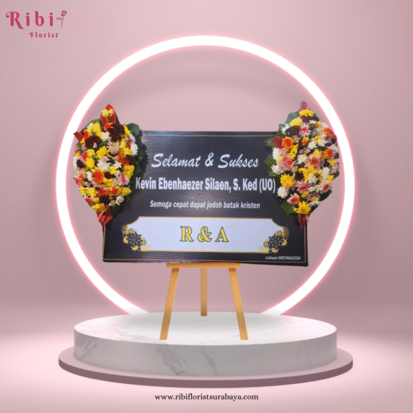 Papan Bunga Mini Selamat & Sukses