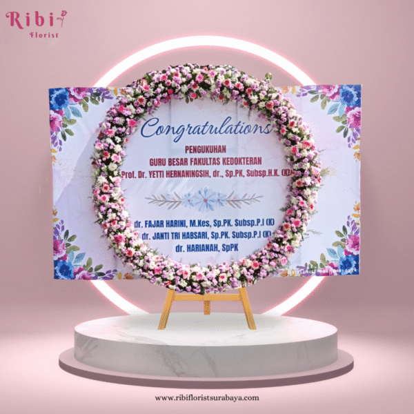 Papan Bunga Congratulation Minimalist