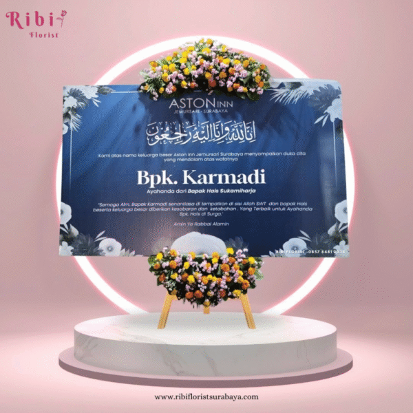 Papan Bunga Duka Cita 2 Titik Standart