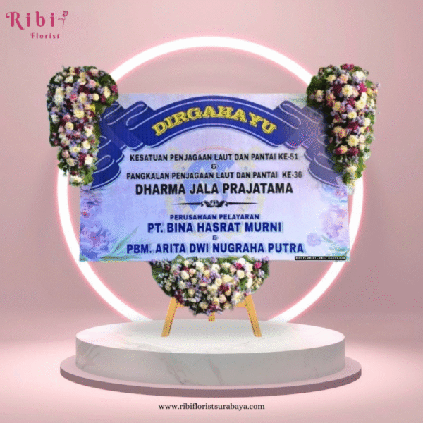 Papan Bunga Dirgahayu Custom